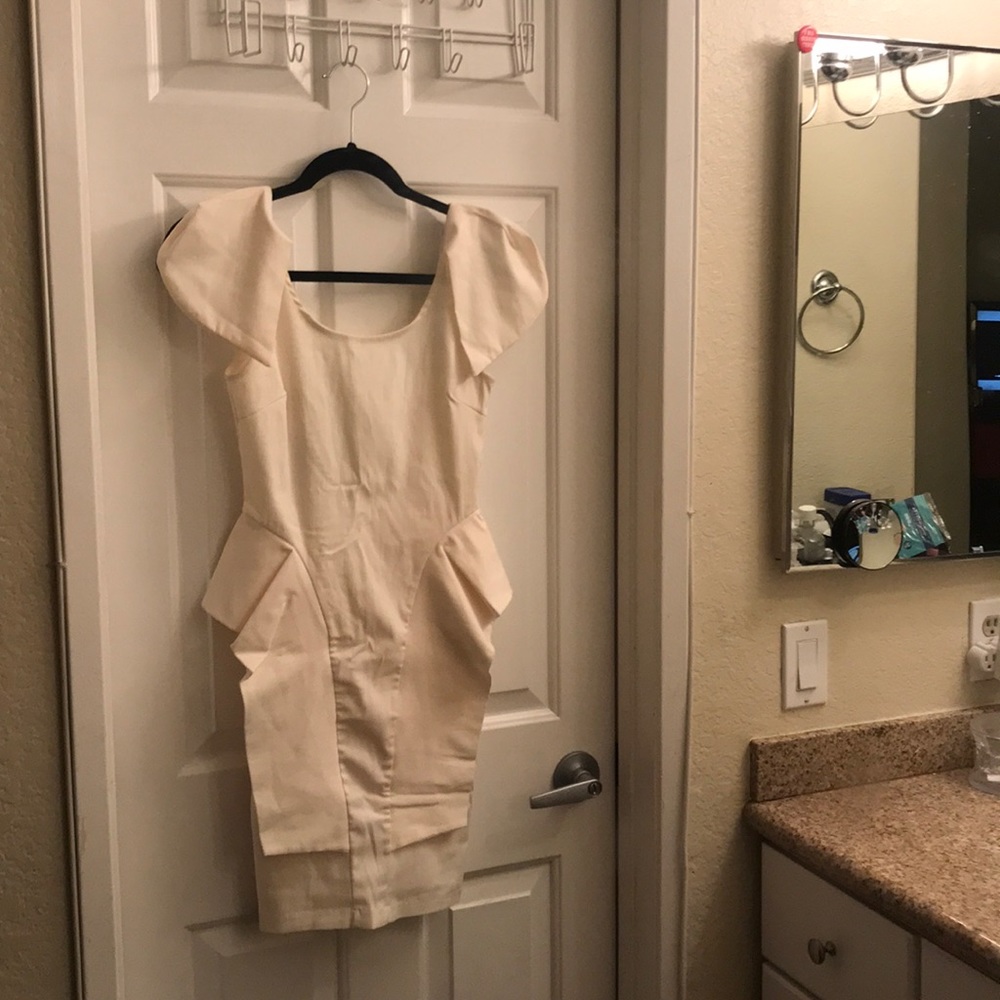 CREAM PARTY DRESS